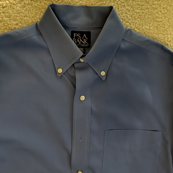 Joe. A. Bank Traveler's Blue Button Down Shirt - Picture 2 of 6
